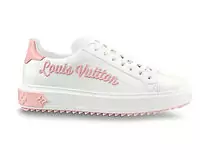 baskets louis vuitton neuve 36-39 40 sneaker time embroidery pink